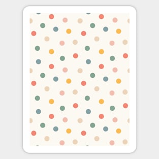 Sweet Minimal Polka Dot Pattern Sticker